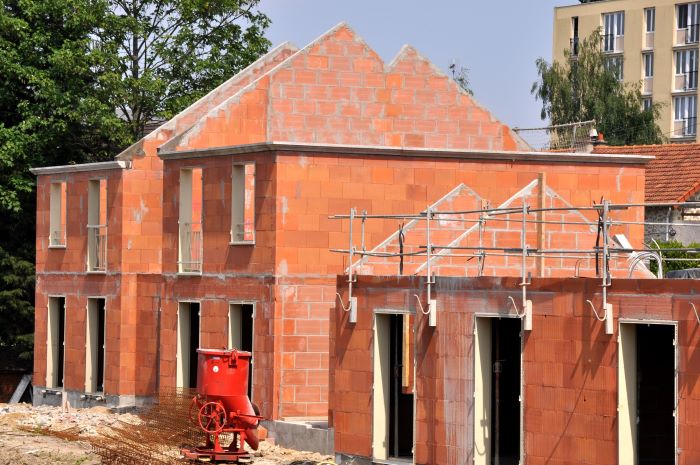 Façade écologique à base de briques de terre cuite